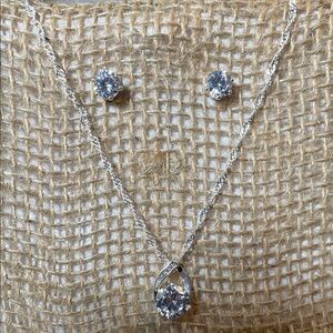 Charter Club Silver Necklace and Earring Set